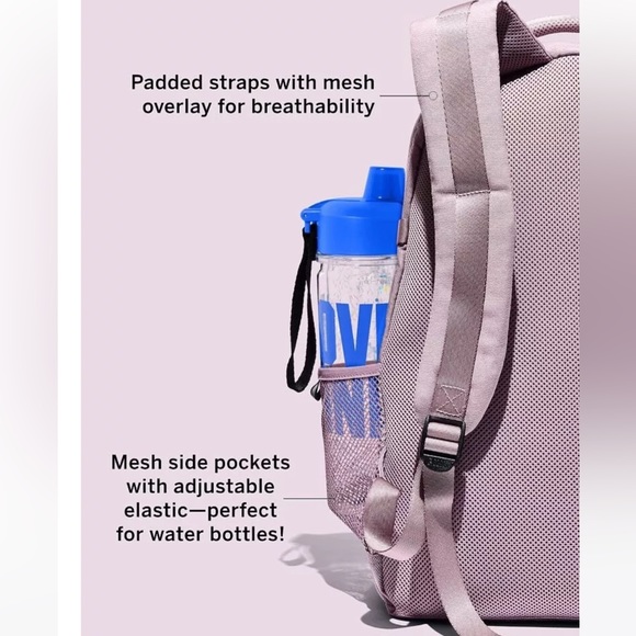 pink by victoria’s secret campus backpack rare classic purple lavender - Picture 4 of 12